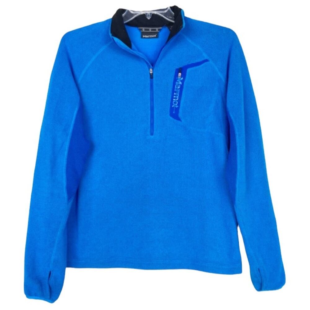 Marmot Blue Half Zip Pullover Sweater Sz M